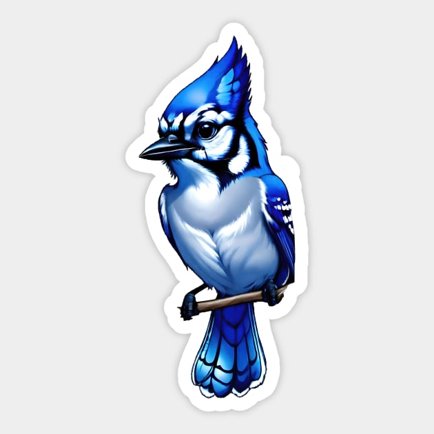 BlueJay Sticker by Whiskers and Wings